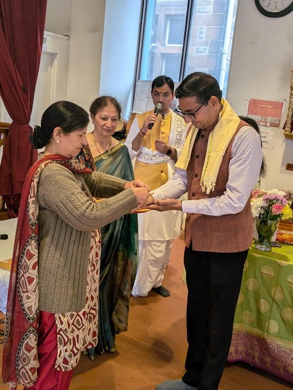 RakshaBandhan celebration at Edinburgh Hindu Mandir and Cultural Centre 